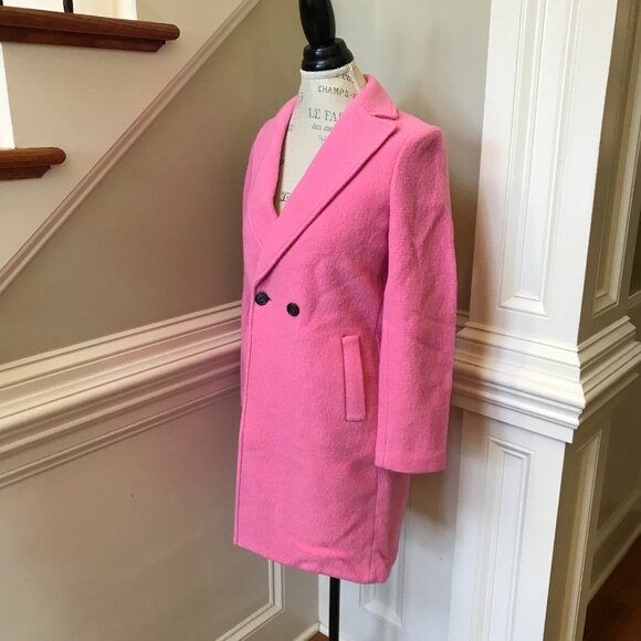 NWT JCrew Daphne Topcoat Coat Womens 10 Pink Italian Boiled Wool BT996 Jacket NE - Picture 8 of 13
